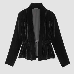 NEW Eileen Fisher Velvet High Collar Jacket - XXS - NWOT